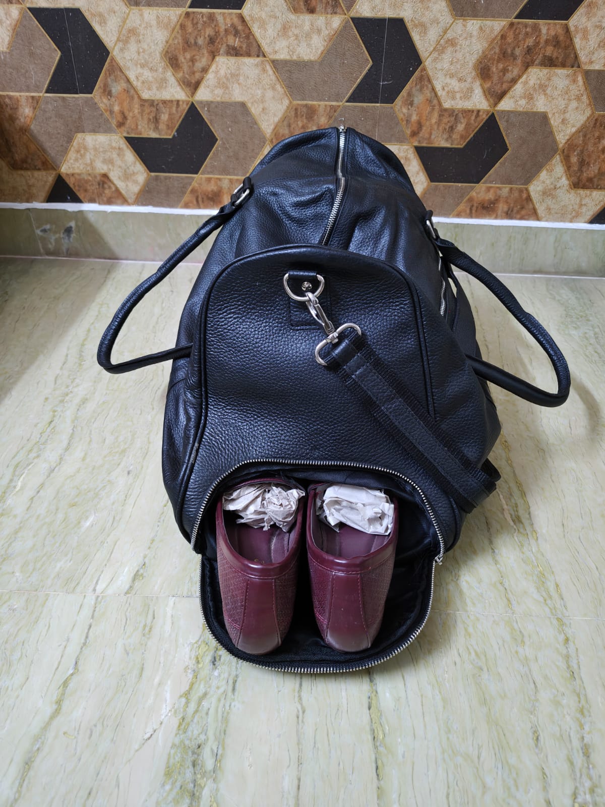 Las Vegas Leather Duffel Bag