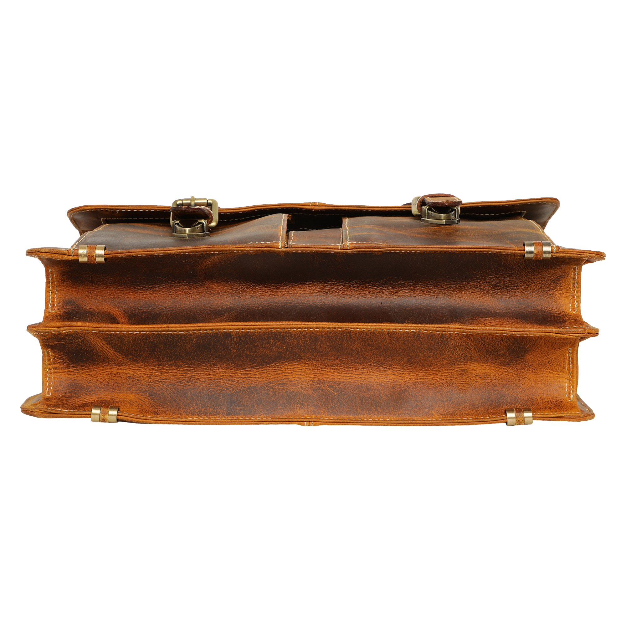 Timeless Leather Briefcase Bag Brown