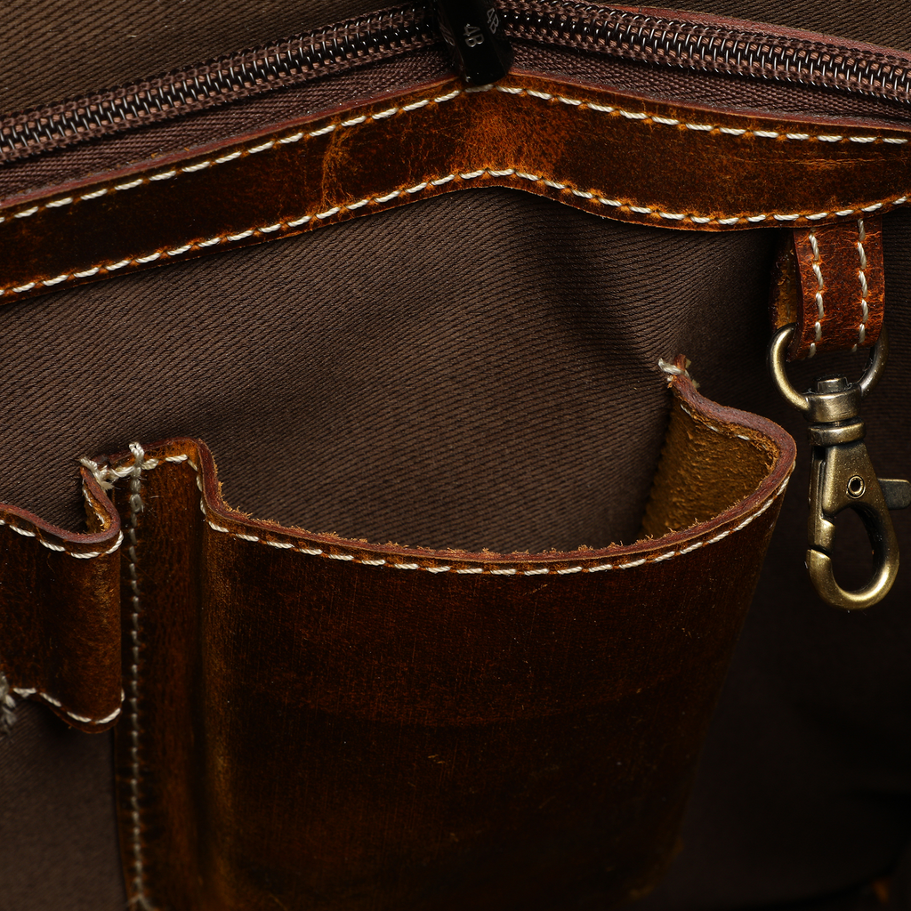 Timeless Leather Briefcase Bag Brown