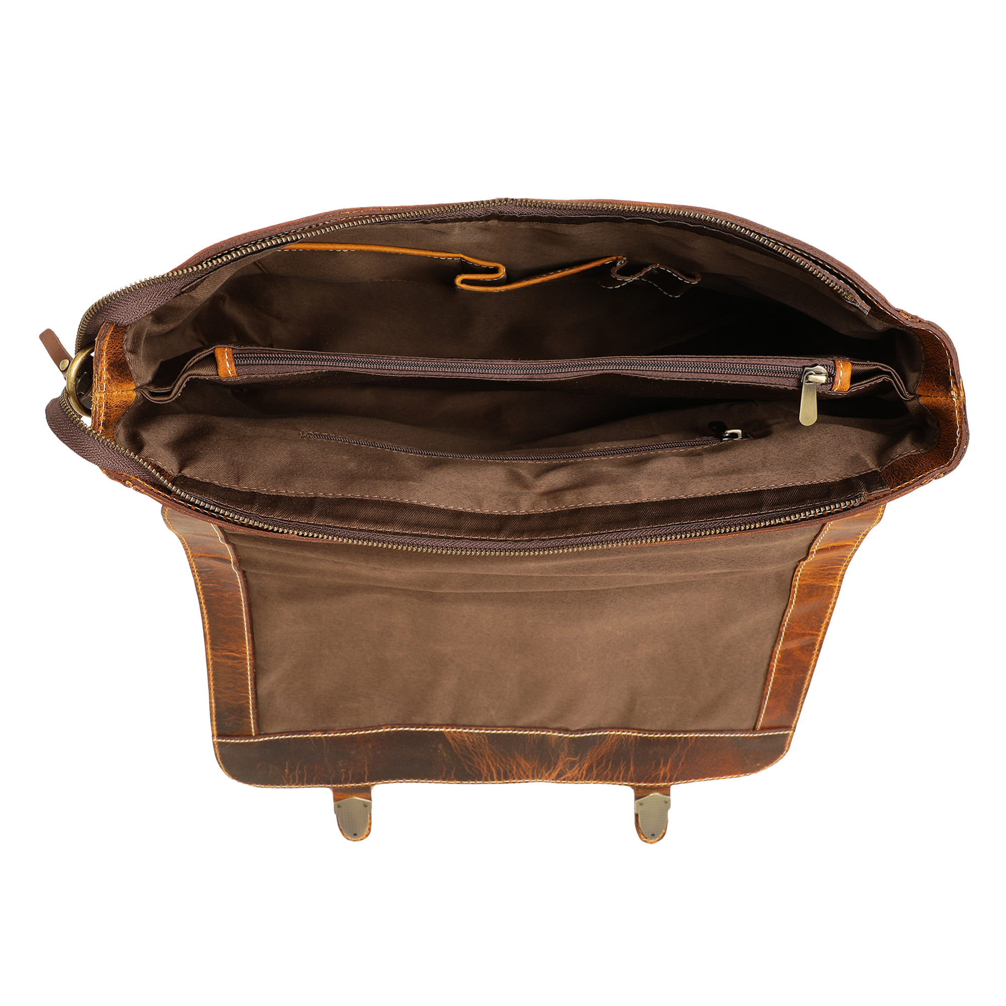 Timeless Leather Briefcase Bag Brown