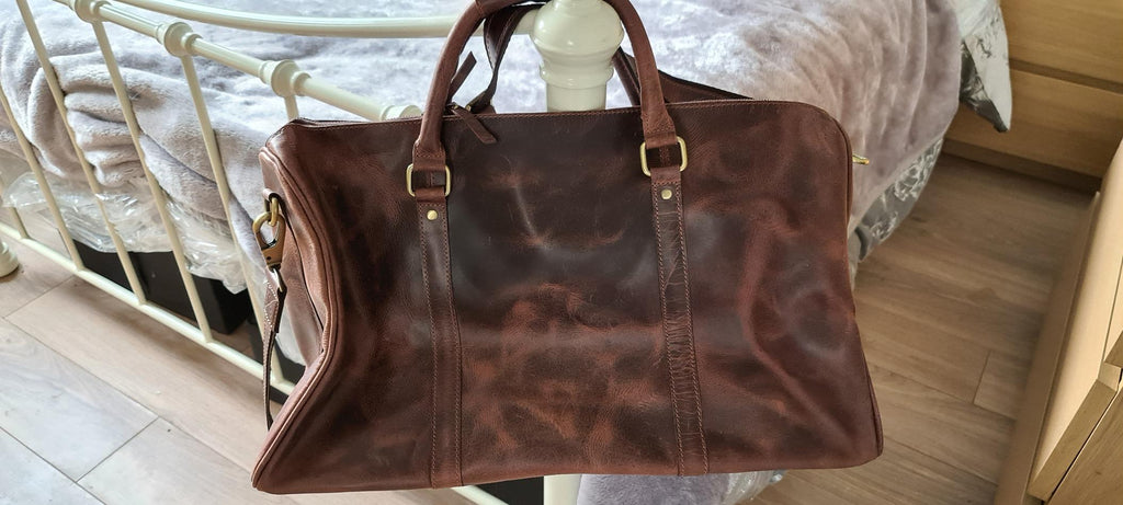 Solo Leather Travel Duffel Bags (Mullberry)