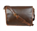 Handmade Genuine Leather Messenger Bag (Brown)