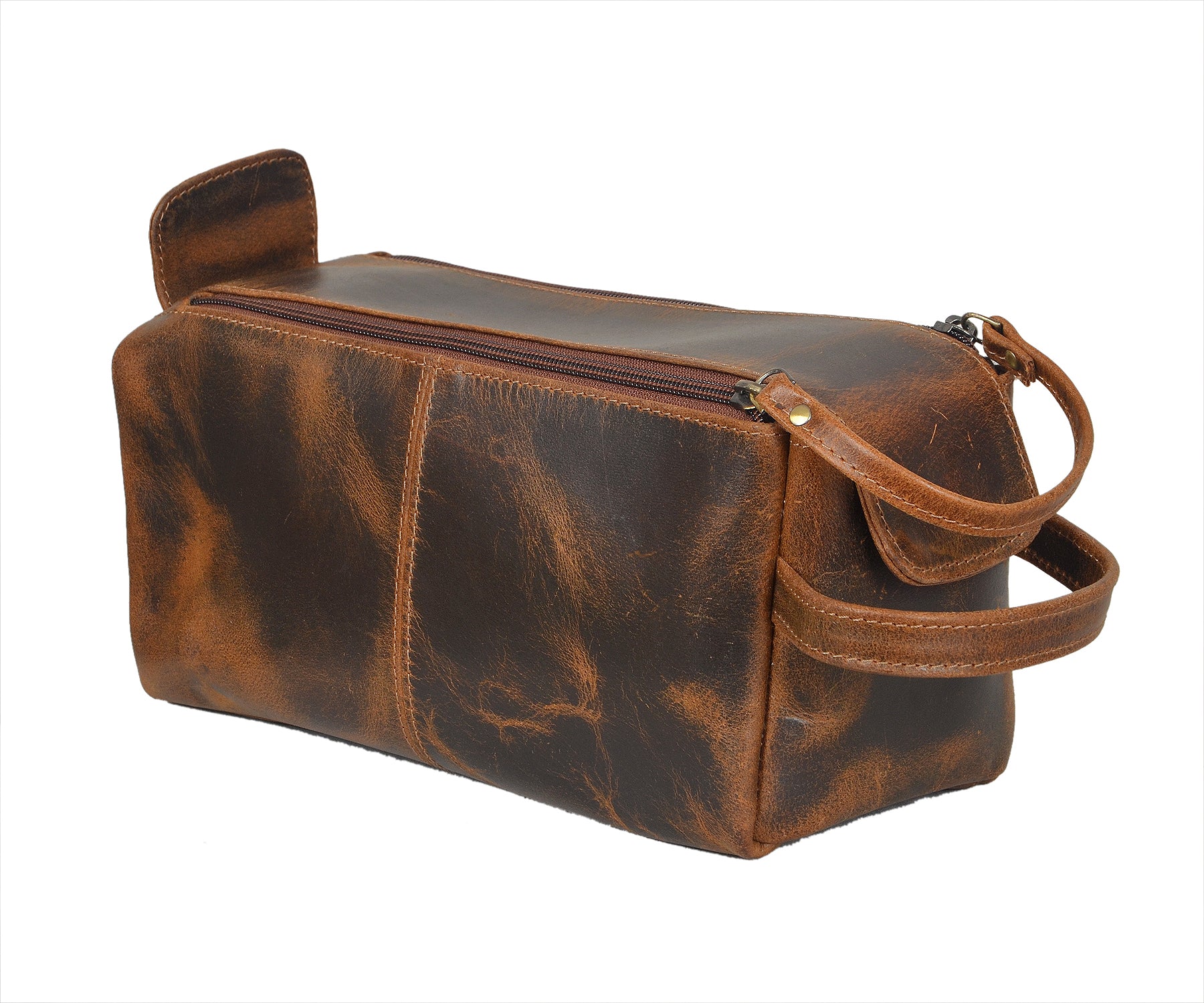 Personalized Leather Toiletry Bag for Men