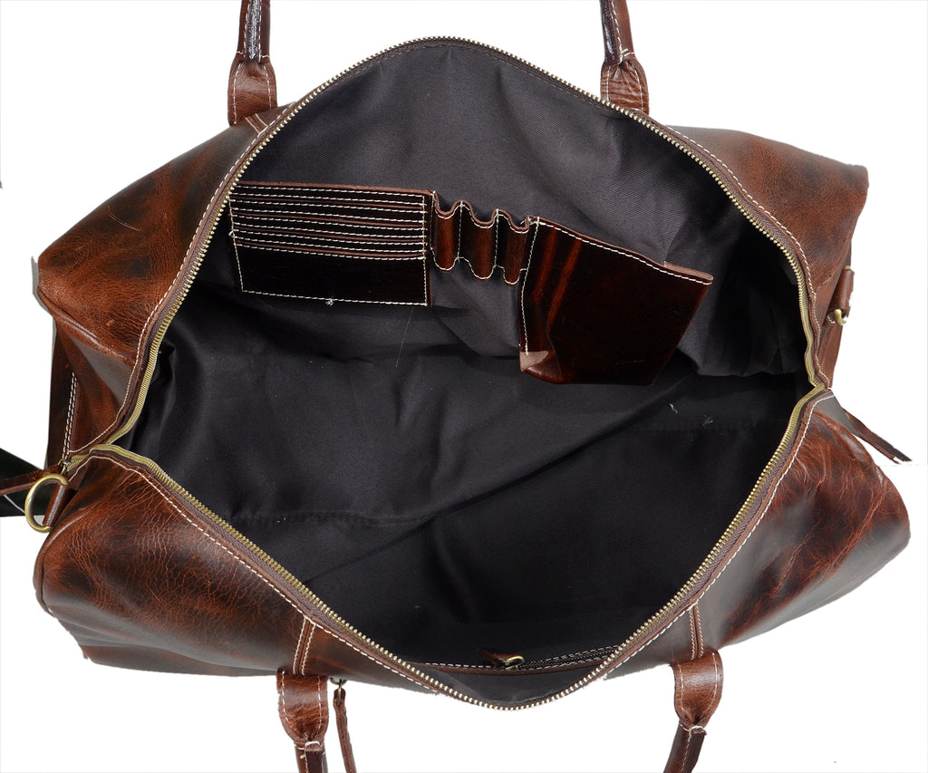Solo Leather Travel Duffel Bags (Mullberry)