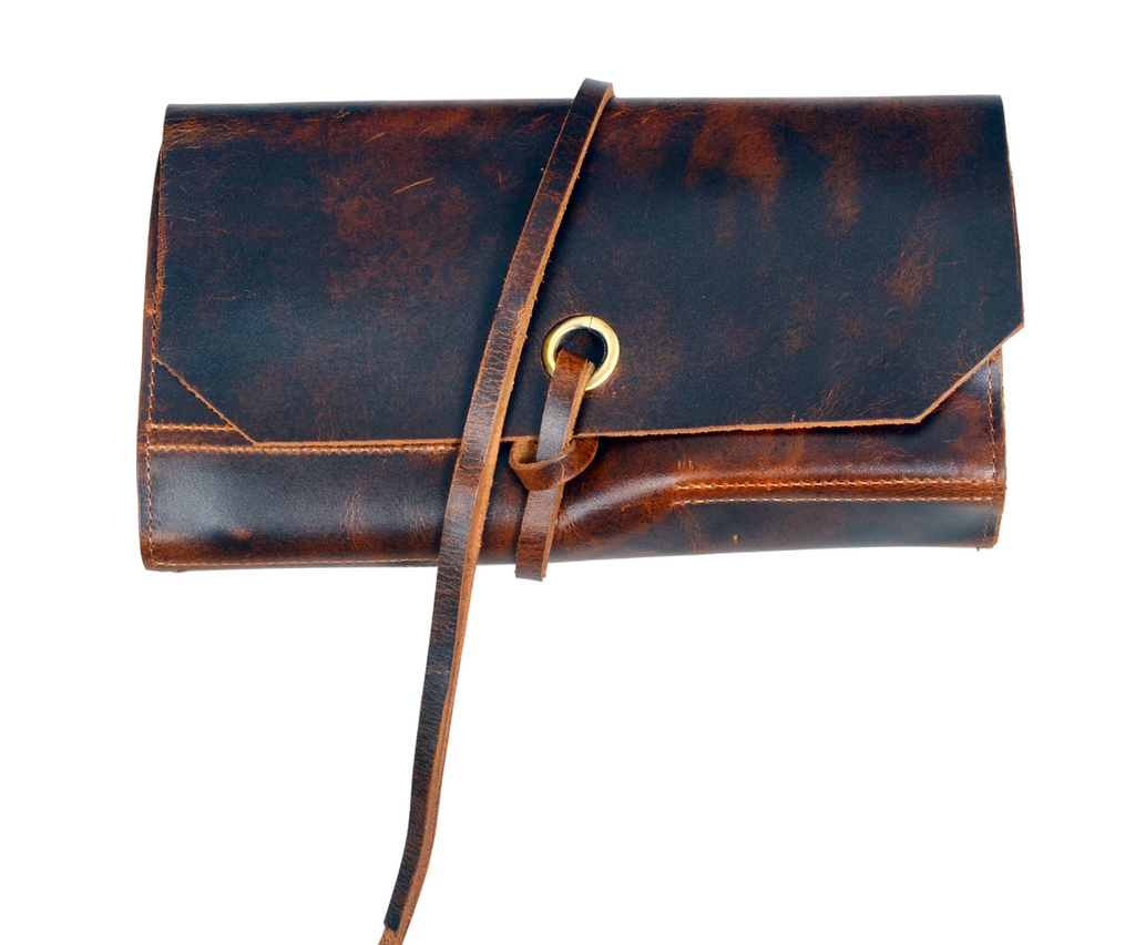 Leather Tool Roll Up Pouch Wrench Roll Chisel Bag