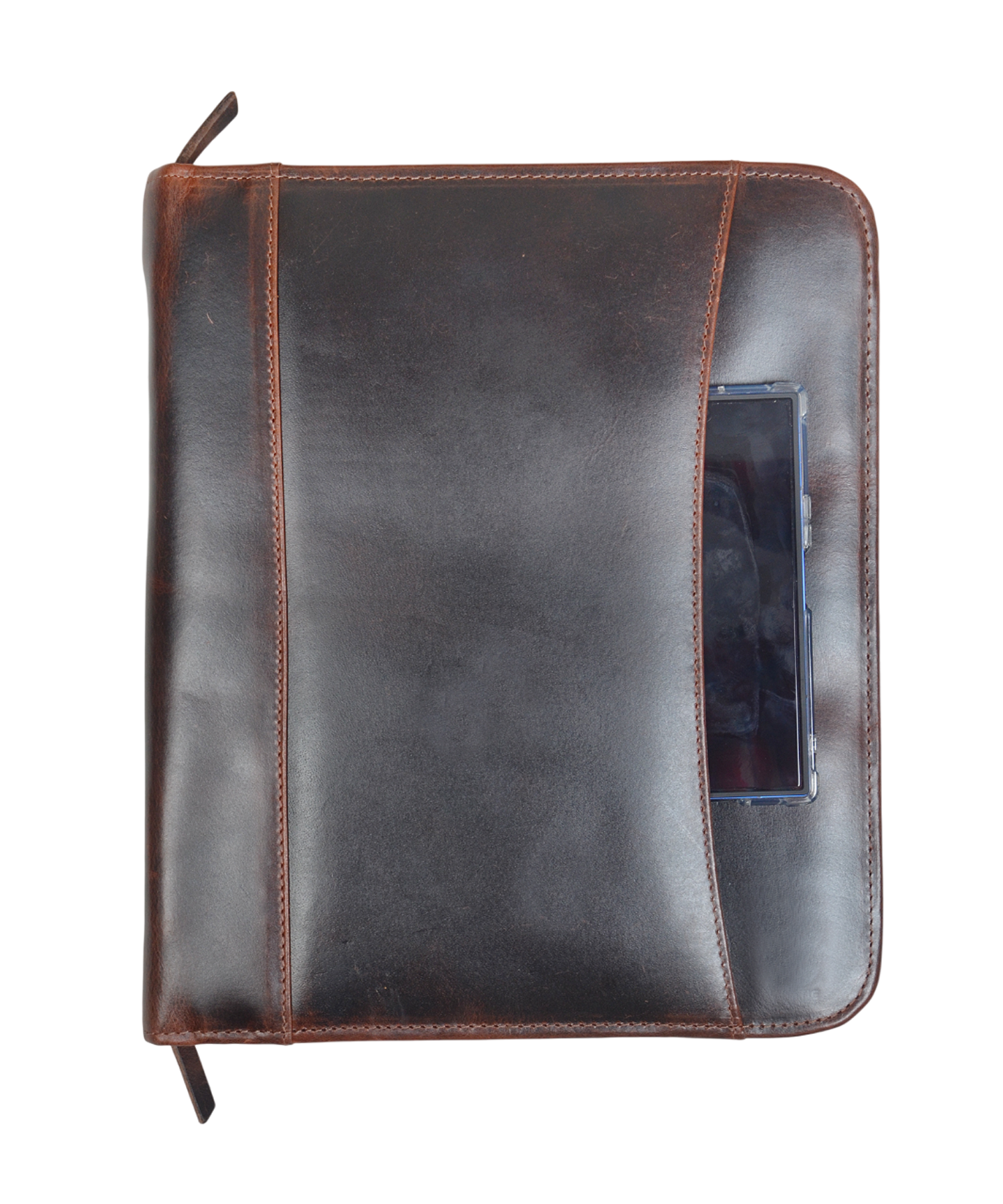 Premium Qualıty Full-Grain Leather Portfolio (Dark Brown)