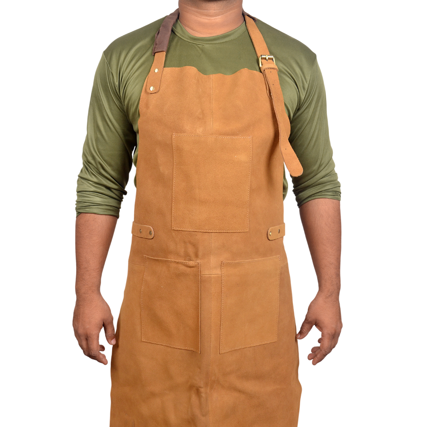 Leather Grill Apron Cooking Aprons for Chefs & BBQ Cooks