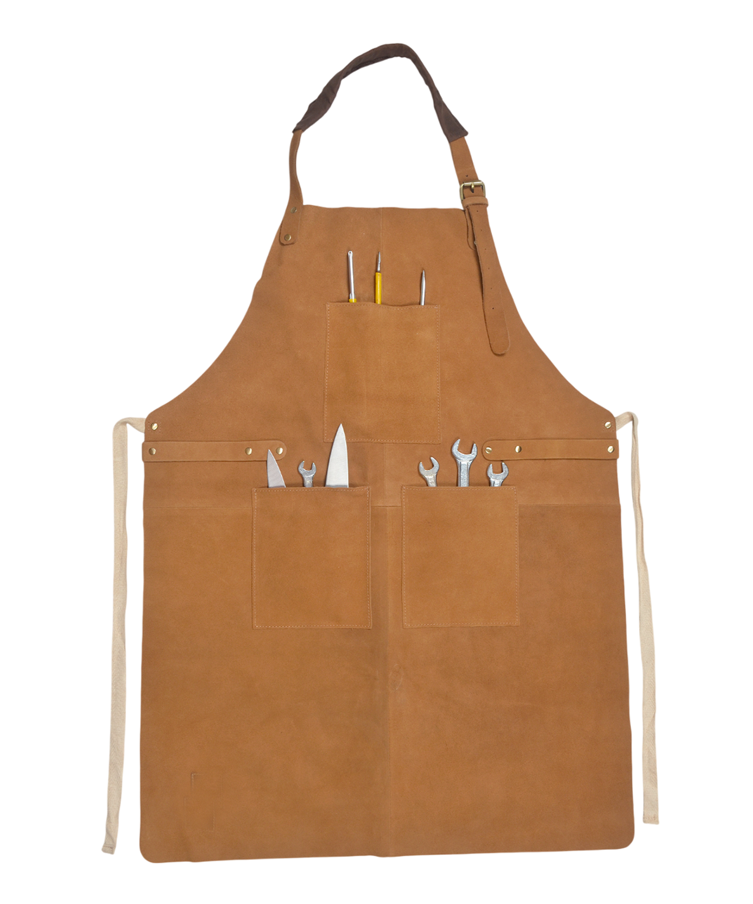 Leather Grill Apron Cooking Aprons for Chefs & BBQ Cooks