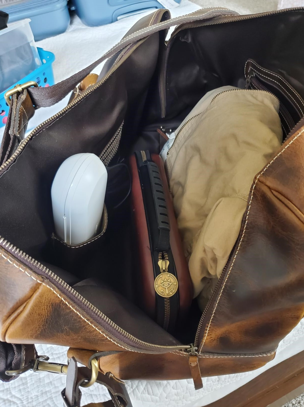 Solo Leather Travel Duffel Bags (Brown)