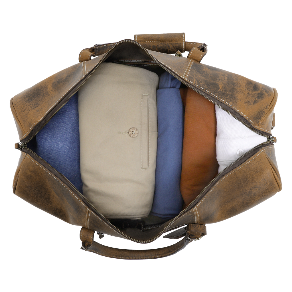 Solo Leather Travel Duffel Bags (Brown)