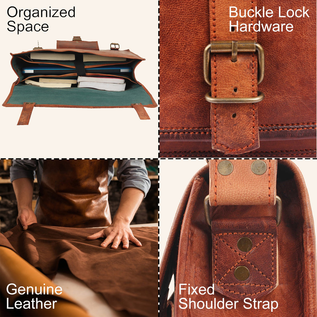Denver Leather Briefcase Bag