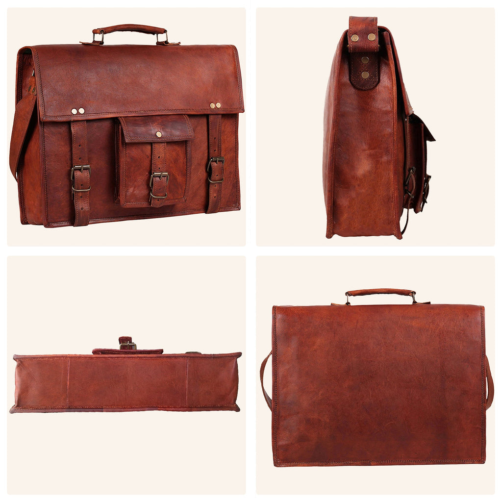 Denver Leather Briefcase Bag