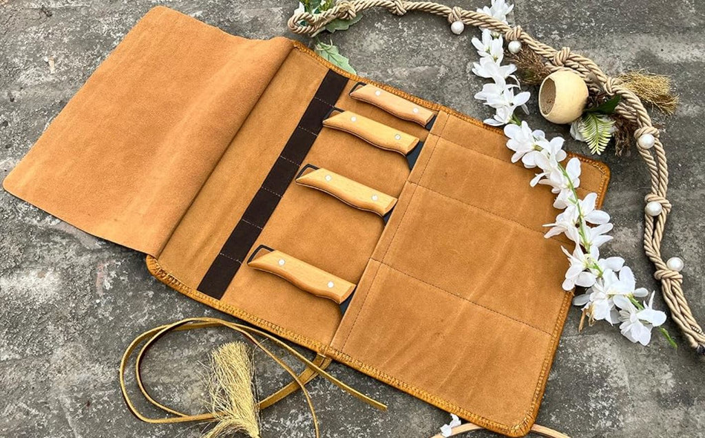 Luxury Leather Knife Roll