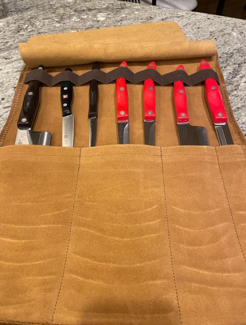 Luxury Leather Knife Roll