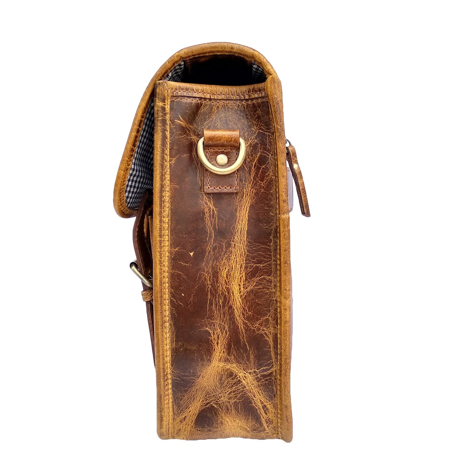 Virgin Leather Briefcase Bag (Brown)