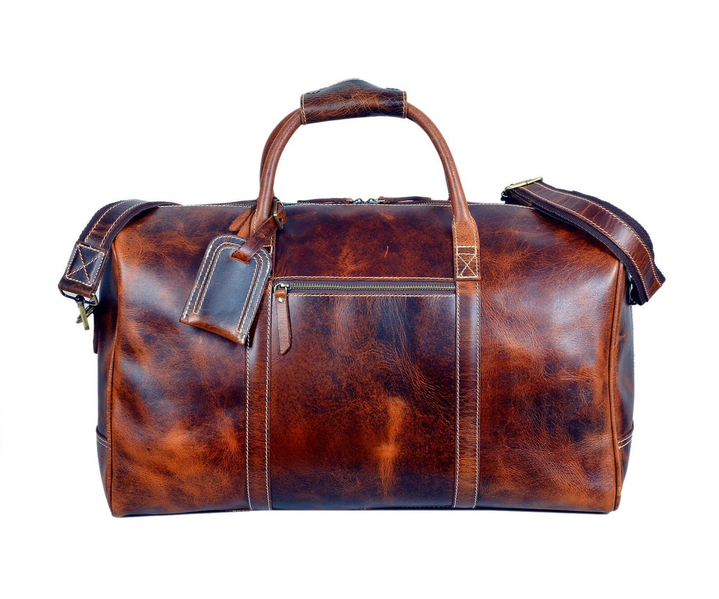 Solo Leather Travel Duffel Bags (Brown)