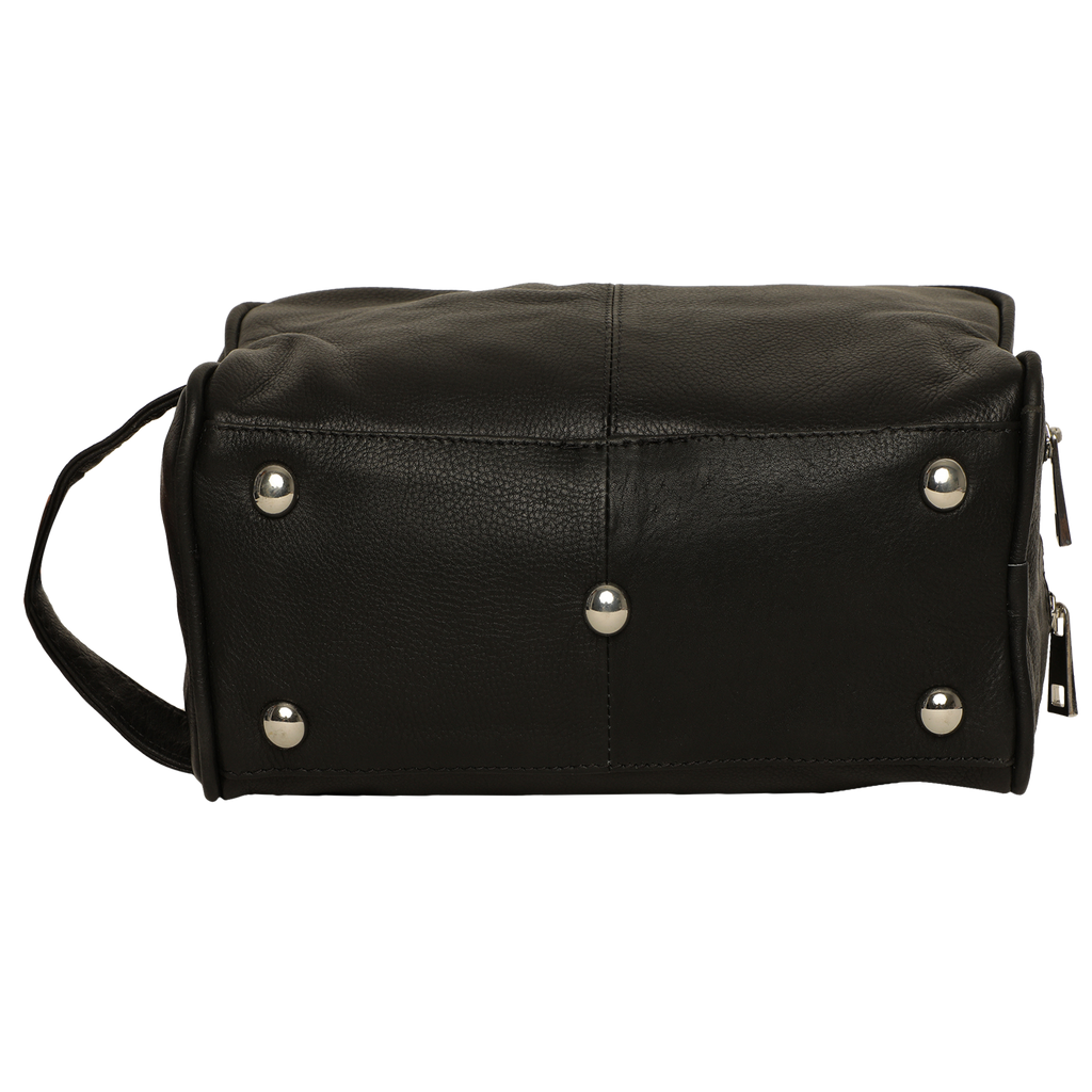 Midnight Leather Toiletry Bag (Black)