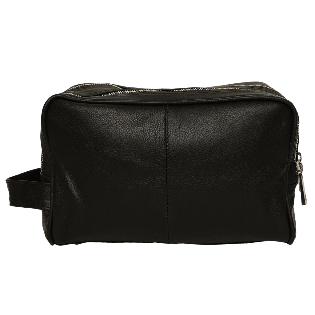 Midnight Leather Toiletry Bag (Black)