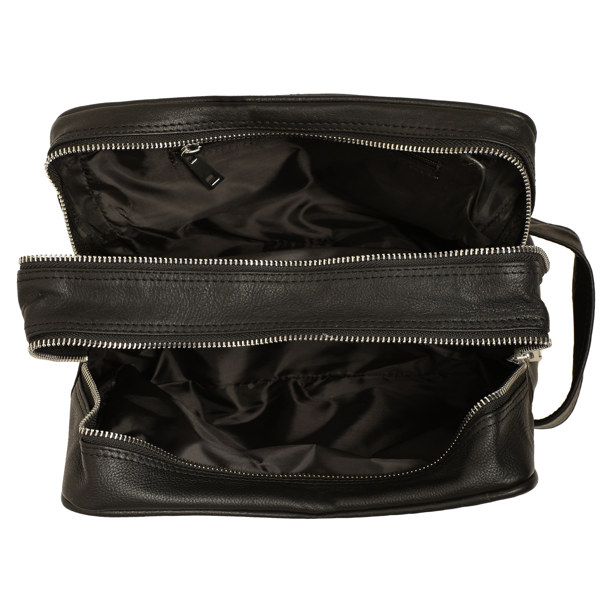 Midnight Leather Toiletry Bag (Black)