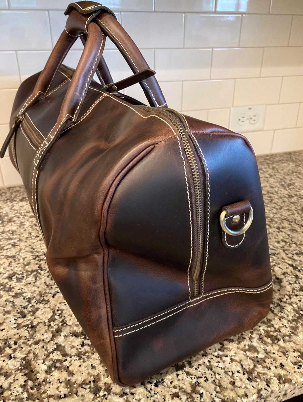 Solo Leather Travel Duffel Bags (Mullberry)