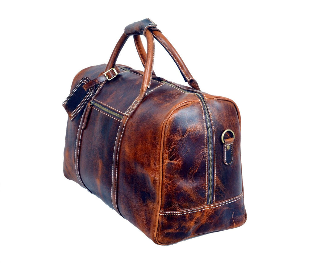 Solo Leather Travel Duffel Bags (Brown)