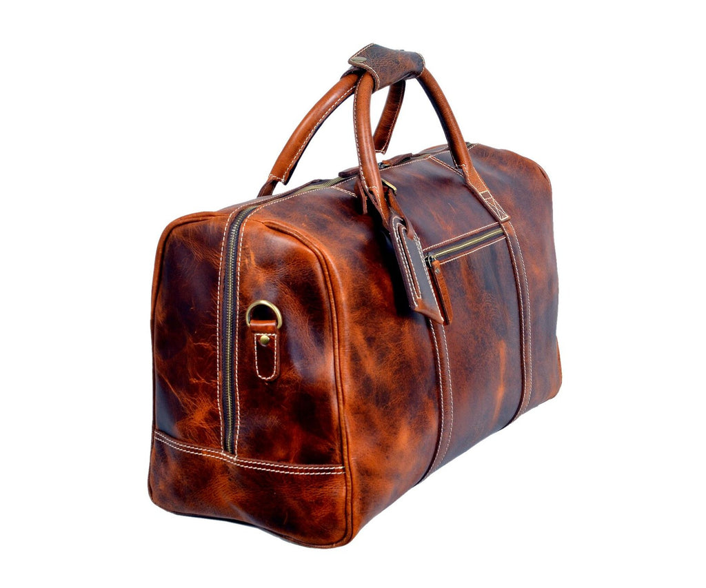 Solo Leather Travel Duffel Bags (Brown)