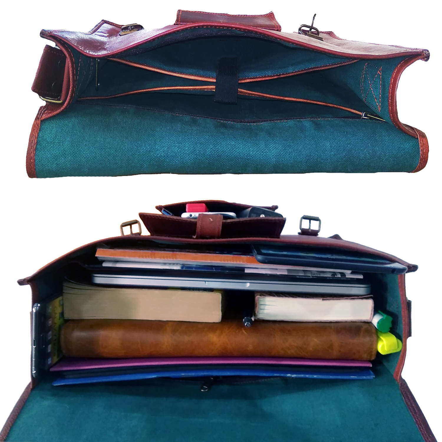 Denver Leather Briefcase Bag