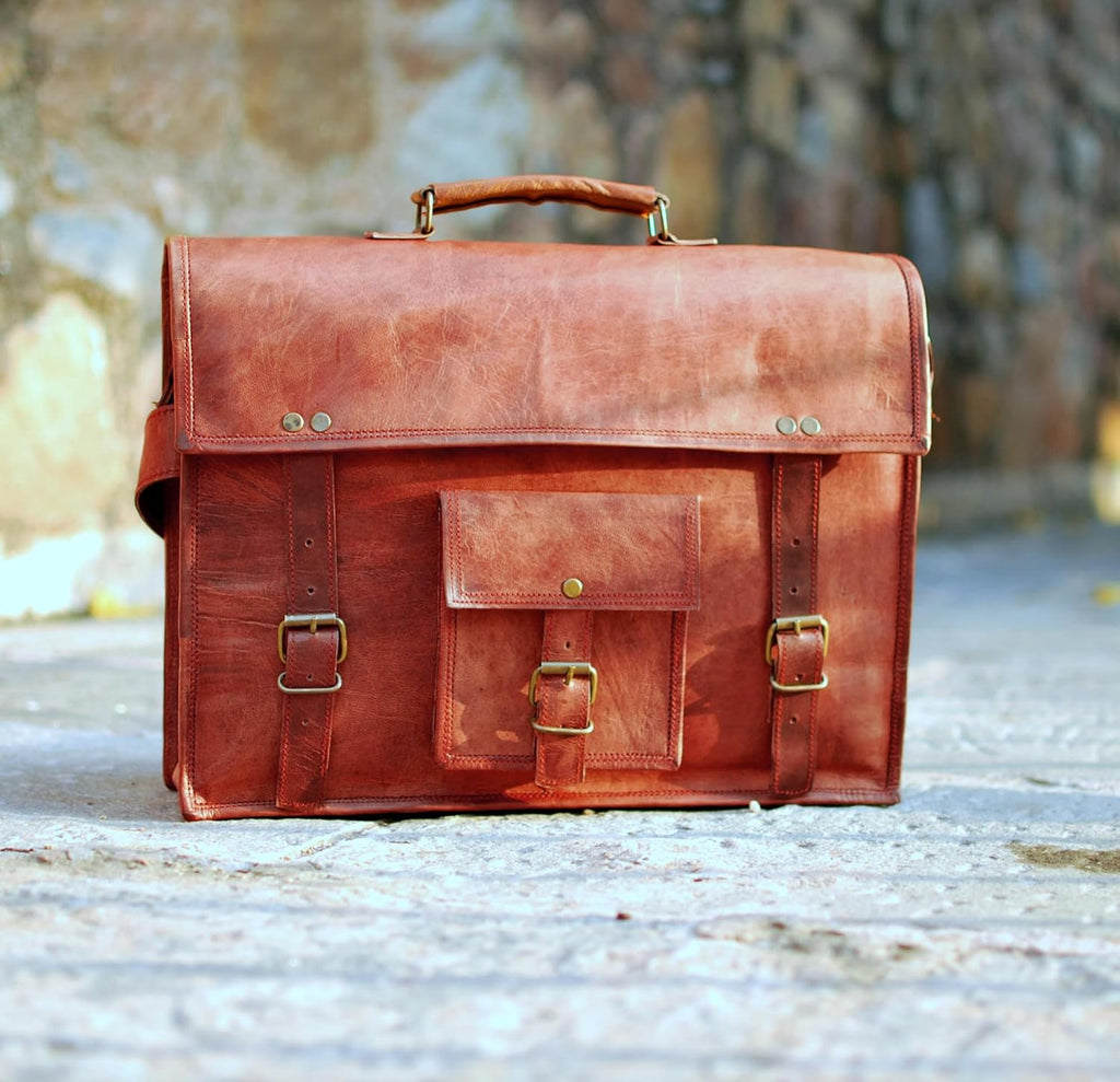 Denver Leather Briefcase Bag