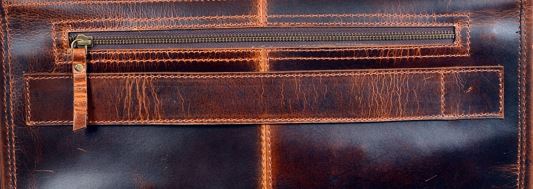 Leather Messenger Briefcase Bag (Walnut Brown)