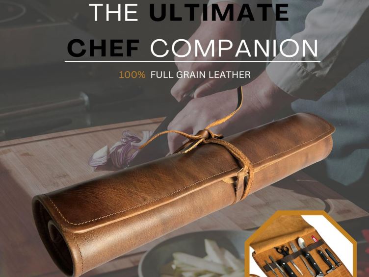 Luxury Leather Knife Roll