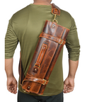 Leather Chef Knife Roll (Brown)